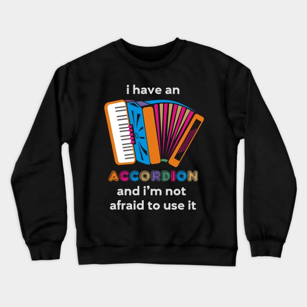 Funny Accordion Crewneck Sweatshirt by evisionarts